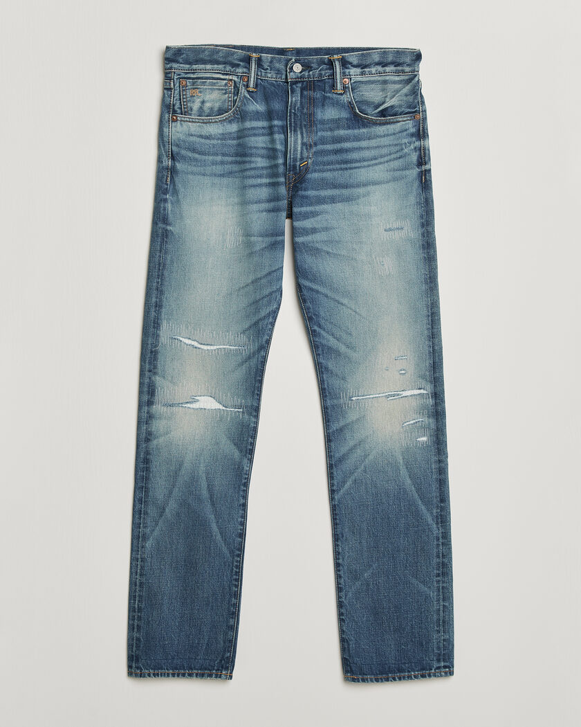 RRL Slim Fit Selvedge Jeans Clearford Wash – Azul