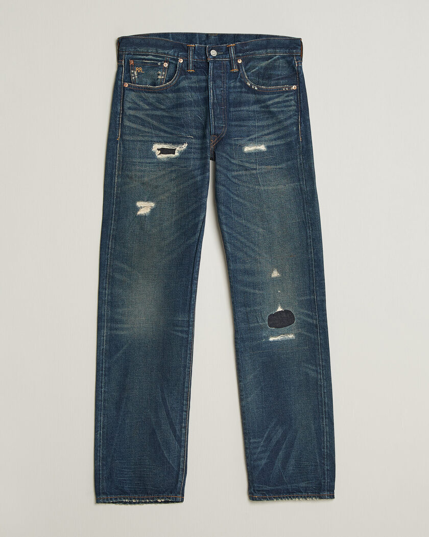 RRL Straight Leg Selvedge Jeans Hawley Wash – Azul