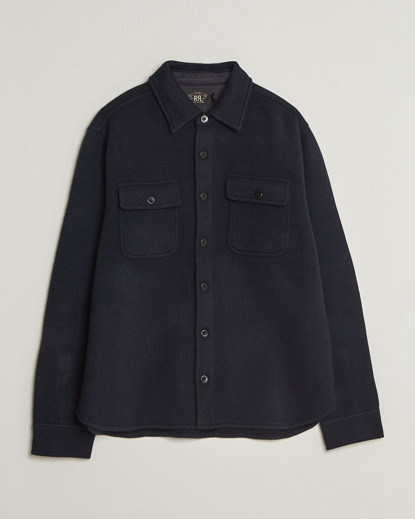 RRL CPO Cardigan Shirt Navy – Azul
