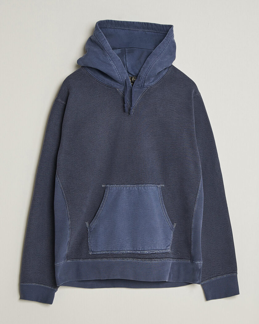 RRL Hooded Sweatshirt Navy – Azul