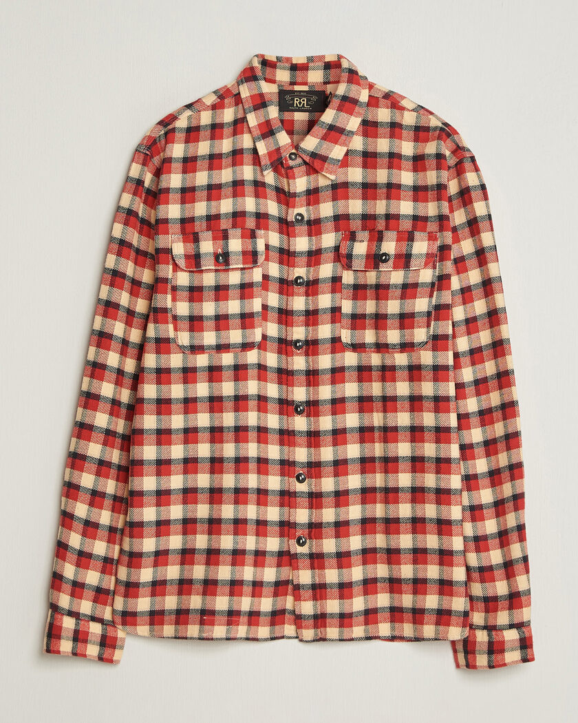 RRL Plaid Flannel Shirt Red/Cream – Rojo