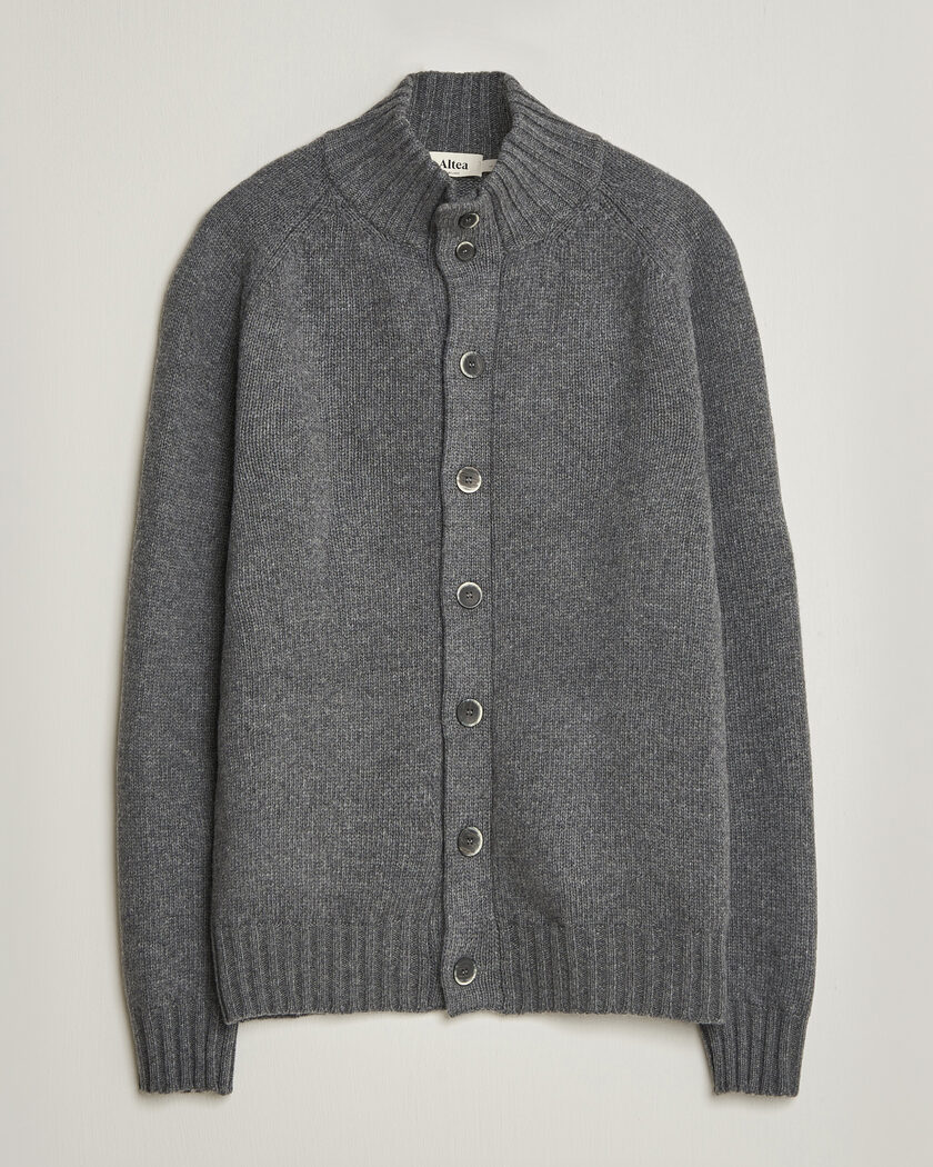 Altea Raglan Sleeve Buttoned Cardigan Grey Melange – Gris