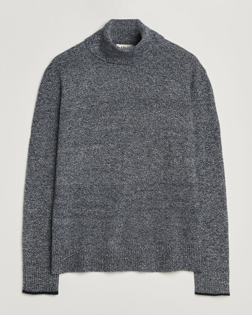 Altea Cloud Cashmere Blend Rollneck Navy Melange – Azul