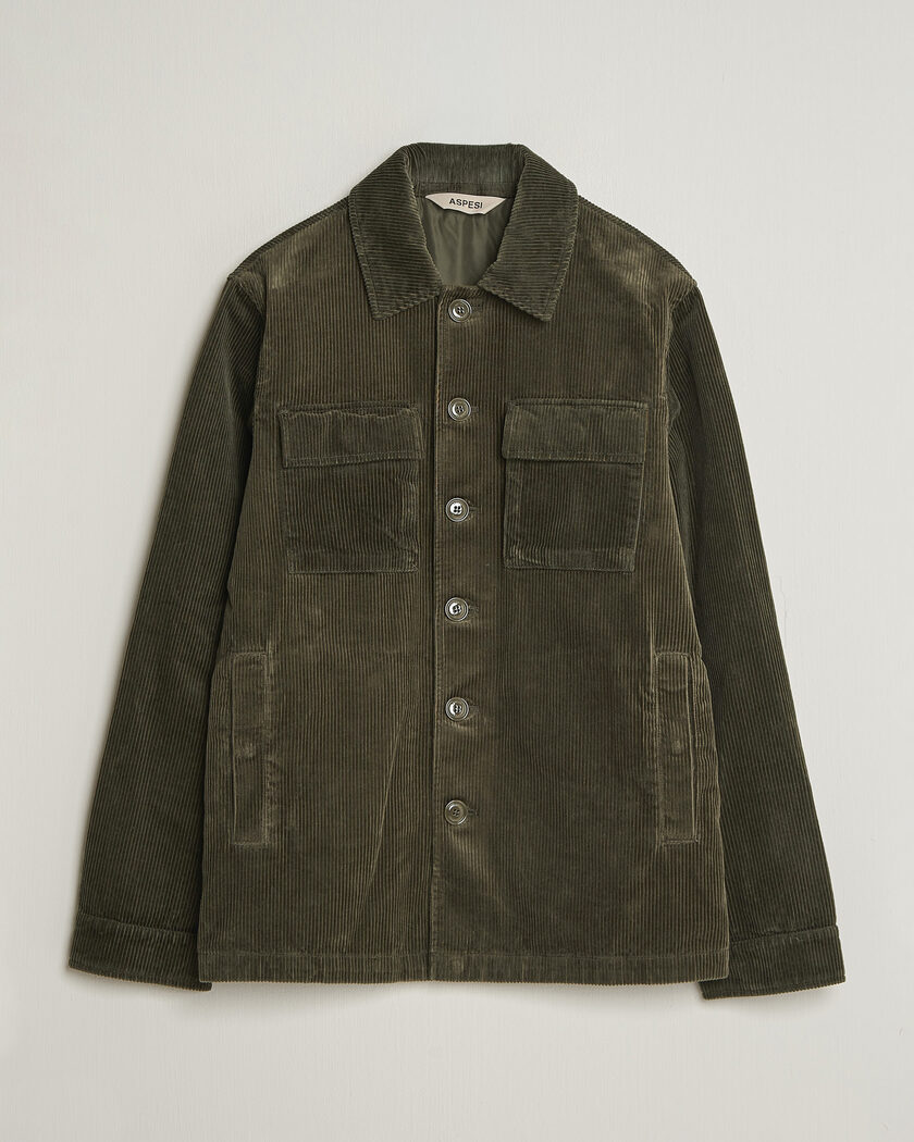 Aspesi Tigre Corduroy Shirt Jacket Military – Verde