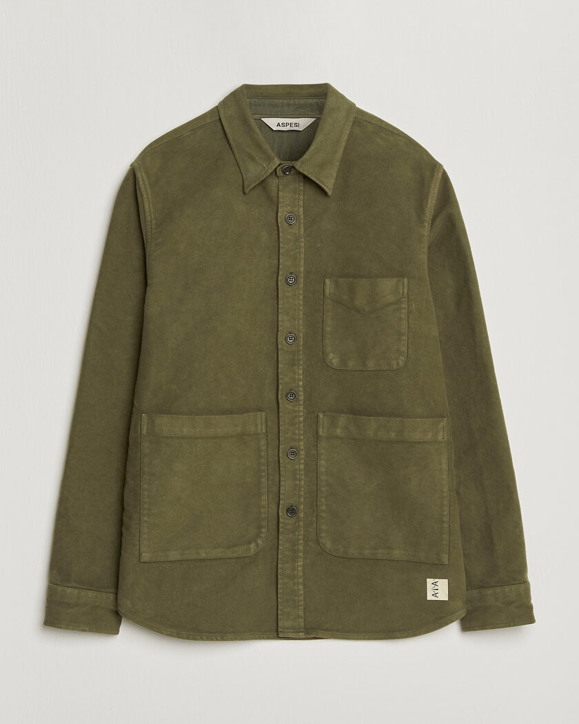 Aspesi Moleskine Utility Shirt Military – Verde