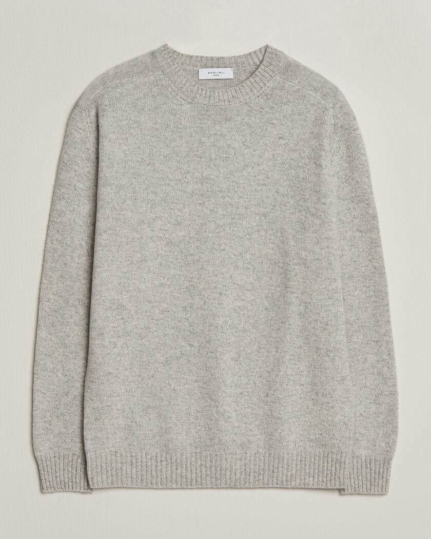 Boglioli Cloud Cashmere Crew Neck Light Grey – Gris
