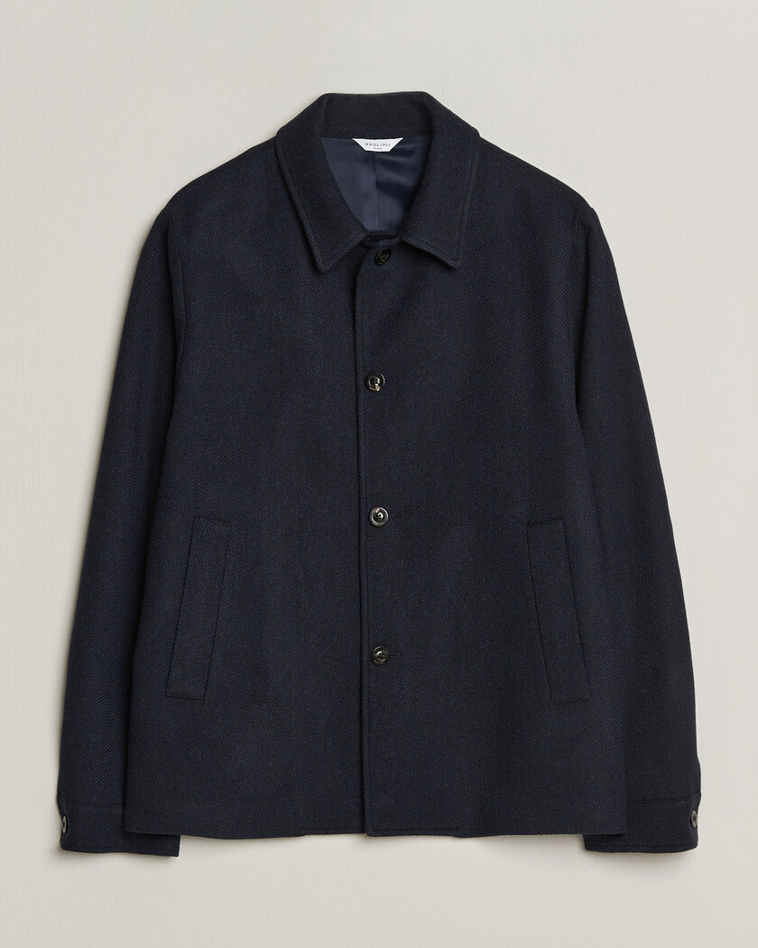 Boglioli Wool/Cashmere Solferino Jacket Navy – Azul