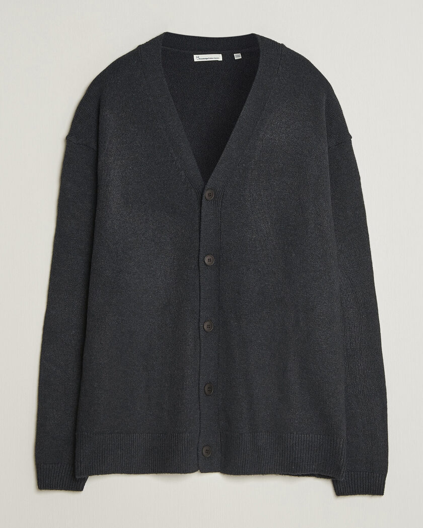 KnowledgeCotton Apparel Knitted Cardigan Black – Negro