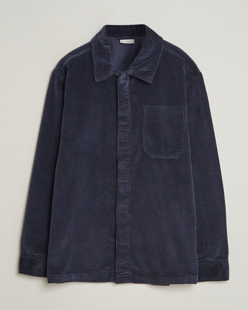 KnowledgeCotton Apparel Cotton Corduroy Overshirt Night Sky – Azul
