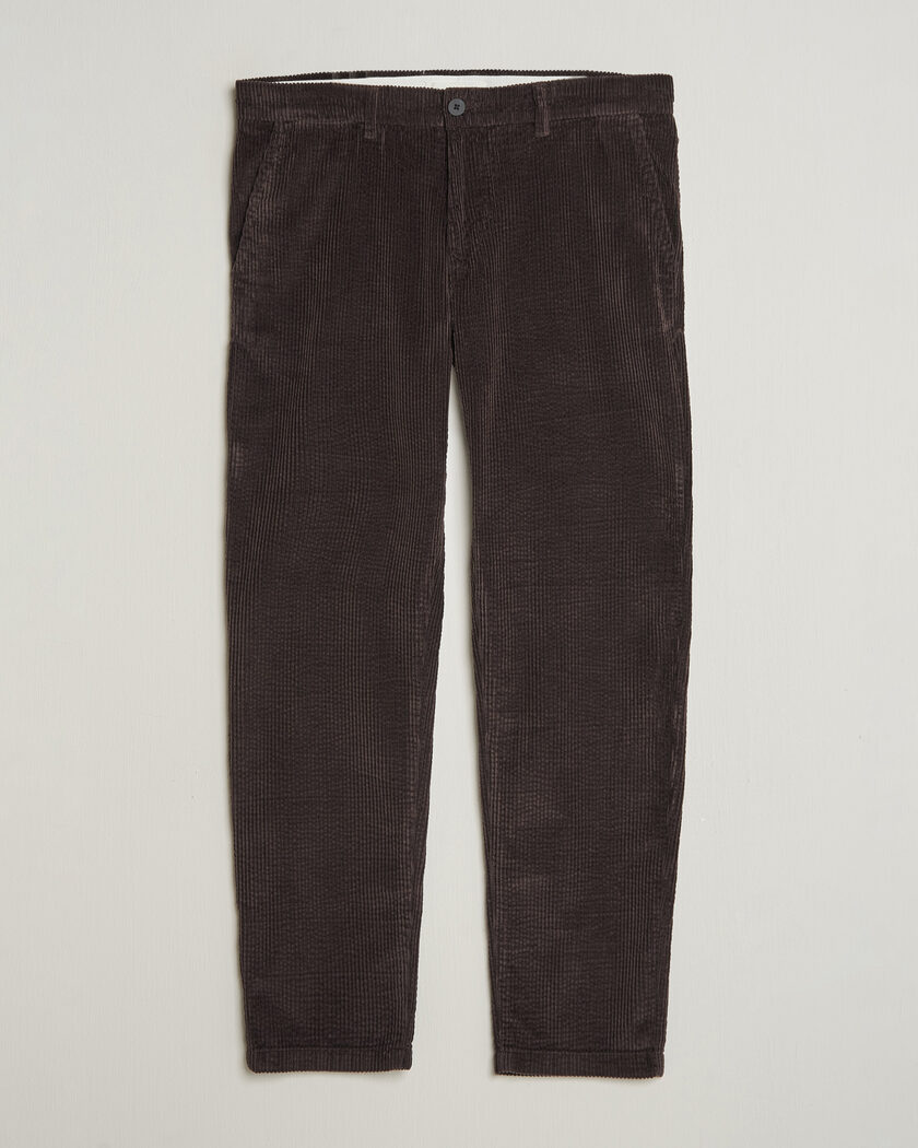 KnowledgeCotton Apparel Chuck Regular Cord Trousers Chocolate – Marrón