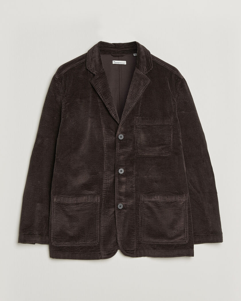 KnowledgeCotton Apparel Cotton Corduroy Blazer Chocolate – Marrón