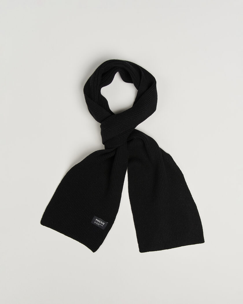 Robert Mackie Clyde Lambswool Scarf Black – Negro