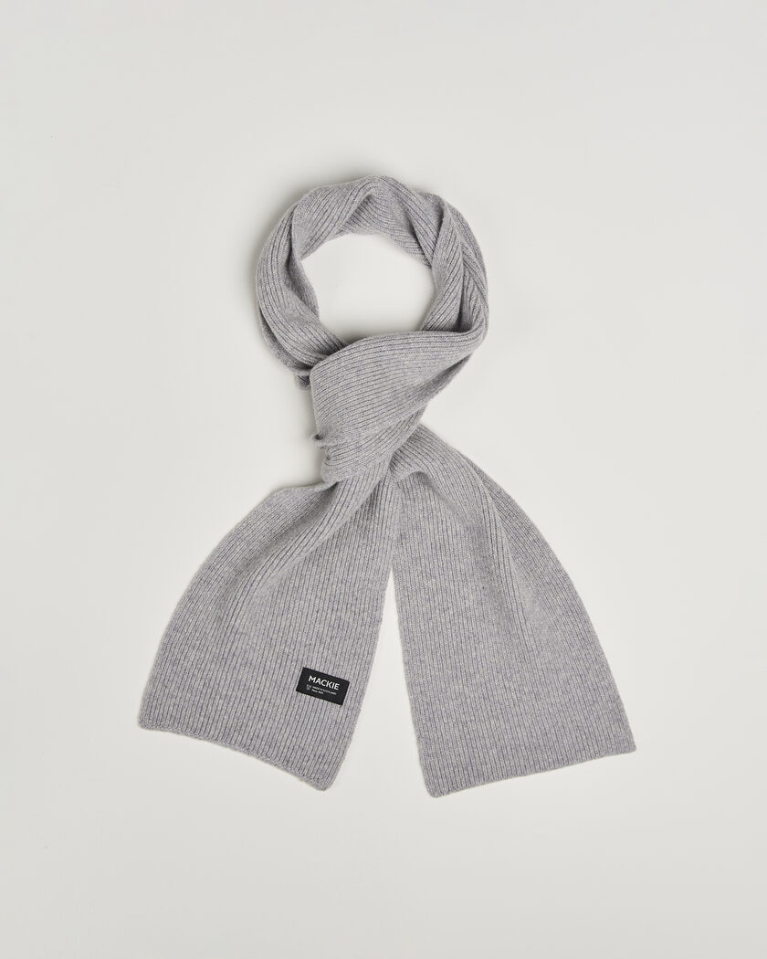 Robert Mackie Clyde Lambswool Scarf Light Grey – Gris