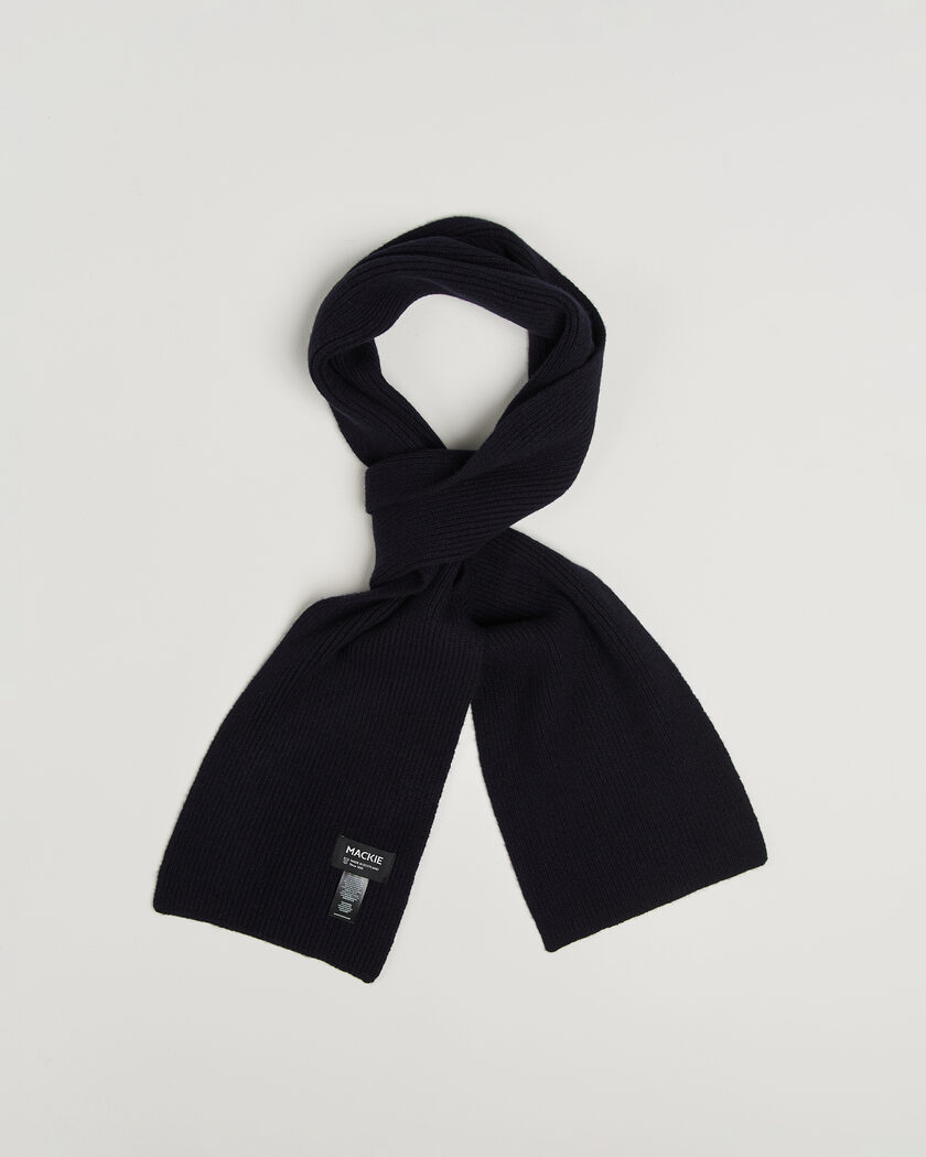 Robert Mackie Clyde Lambswool Scarf Navy – Azul