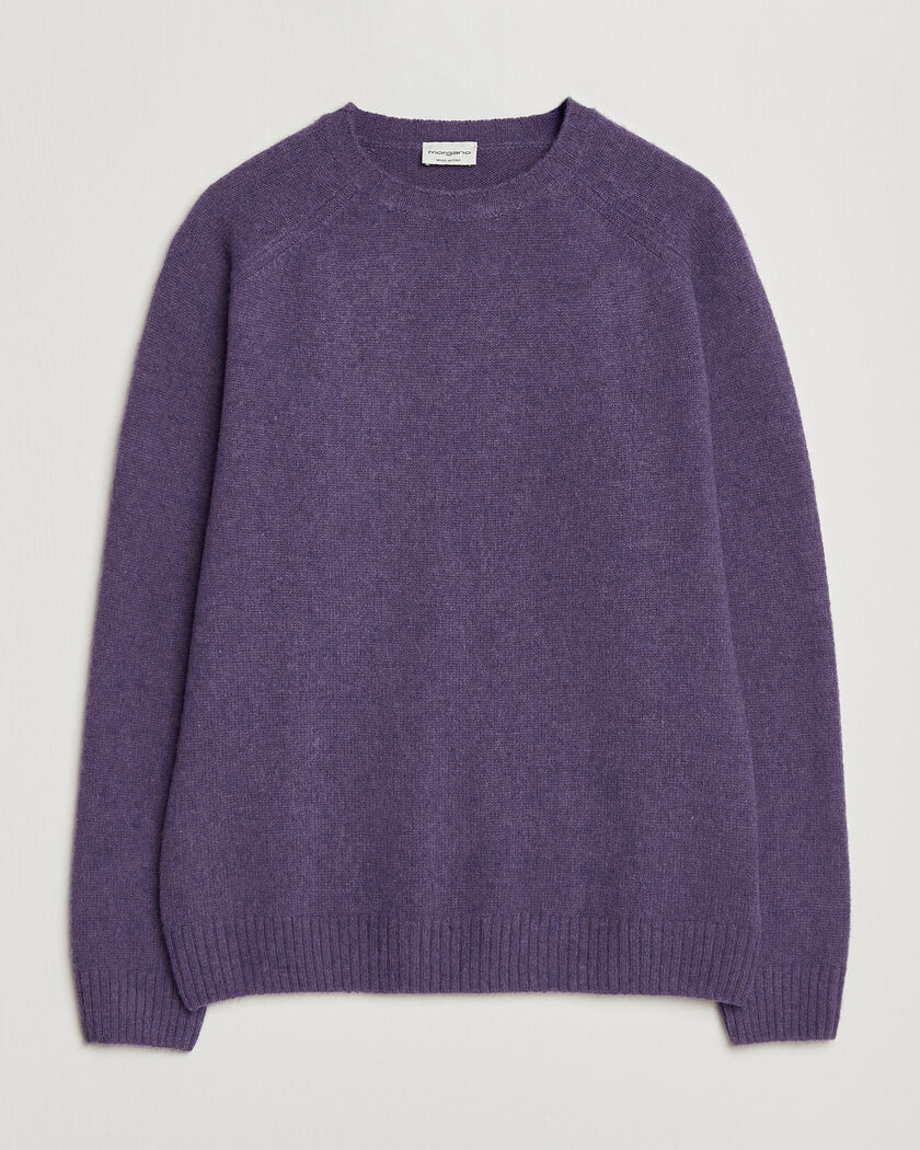 Morgano Brushed Wool Crewneck Purple – Morado