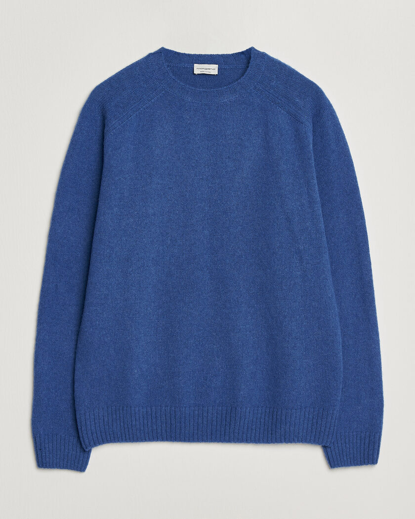 Morgano Brushed Wool Crewneck High Blue – Azul