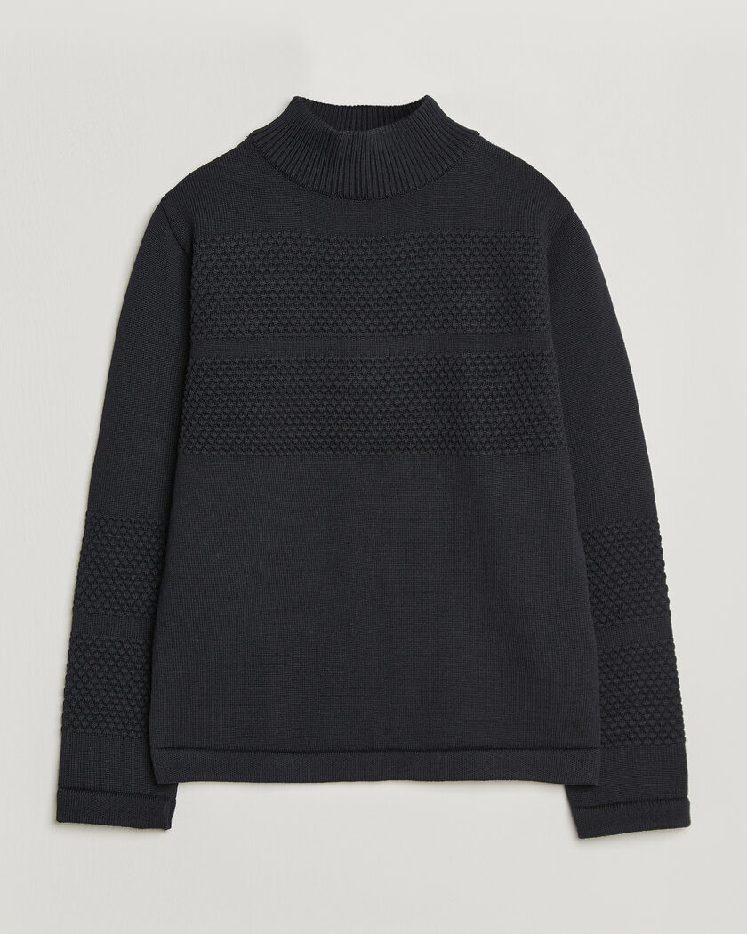S.N.S. Herning Fisherman High Neck Navy Blue – Azul
