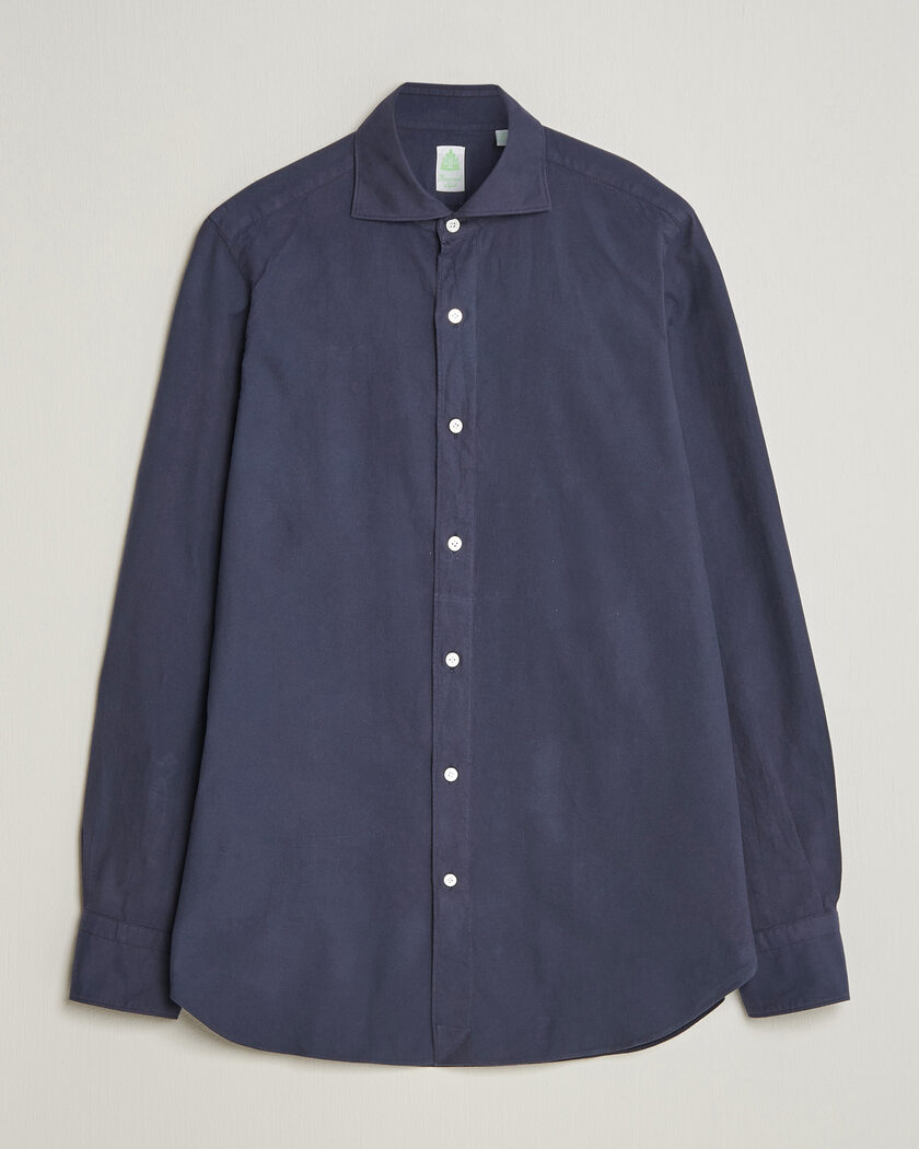 Finamore Napoli Gaeta Flannel Sport Shirt Navy – Azul