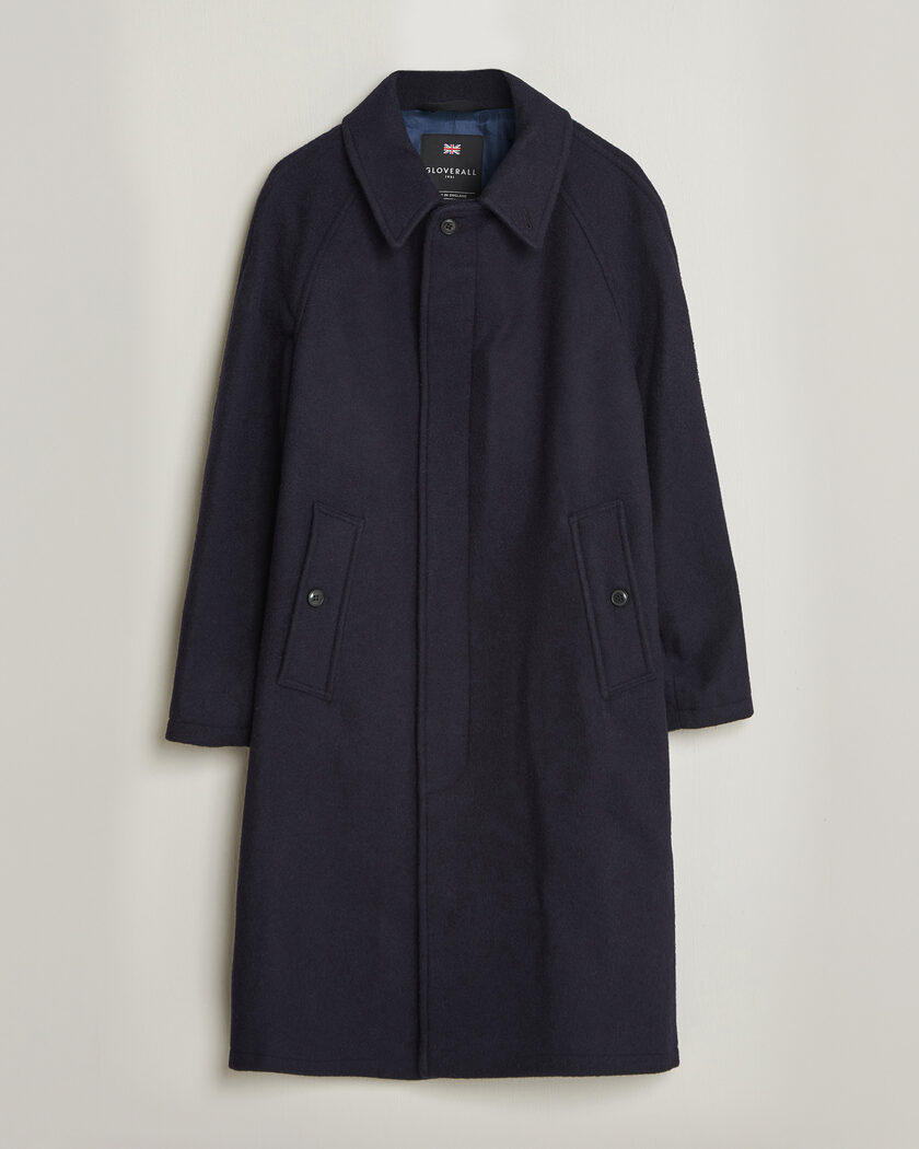 Gloverall Hynes Wool Coat Navy – Azul