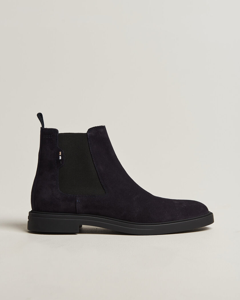 BOSS BLACK Calev Suede Chelsea Boot Dark Blue – Azul