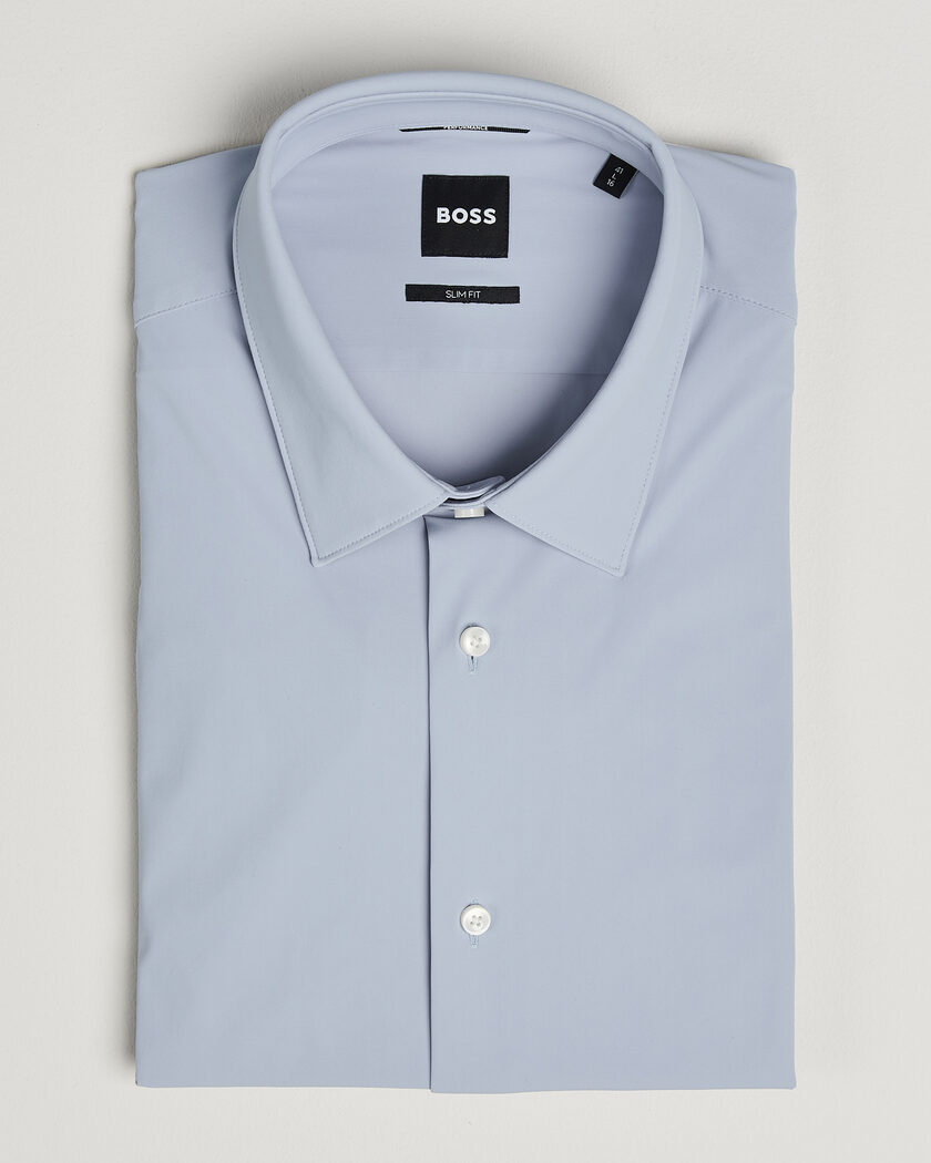 BOSS BLACK Hank 4-Way Stretch Shirt Light Blue – Azul