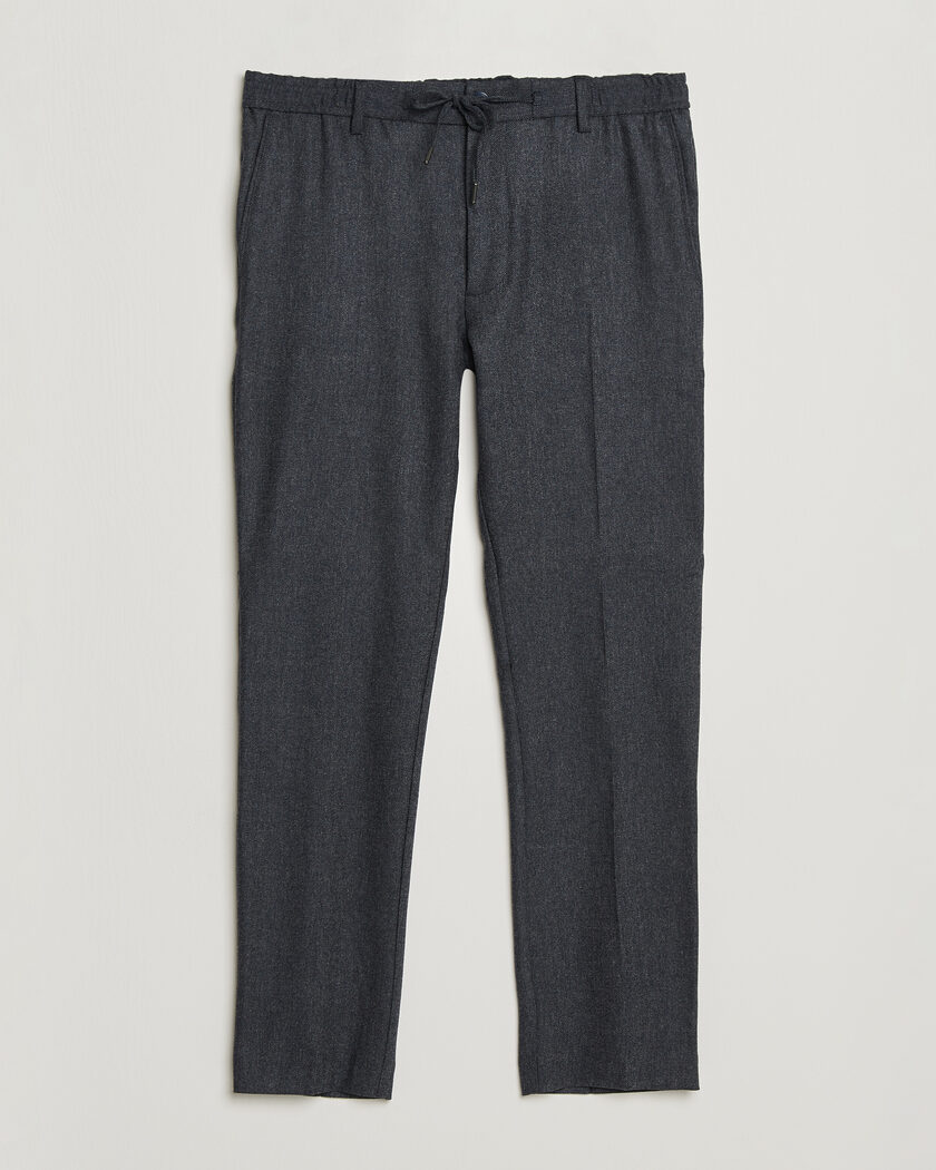 BOSS BLACK Kane Brushed Drawstring Trousers Dark Blue – Azul
