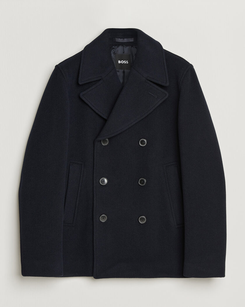 BOSS BLACK Hyde Wool Peacoat Dark Blue – Azul