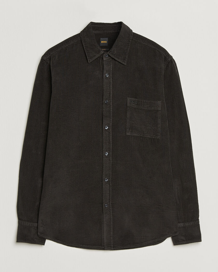 BOSS ORANGE Relegant Corduroy Shirt Black – Negro