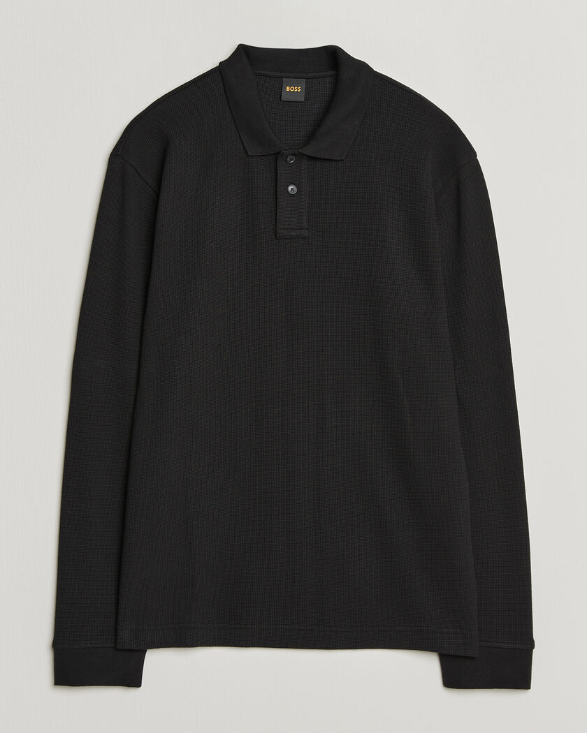 BOSS ORANGE Petempesto Polo Sweater Black – Negro