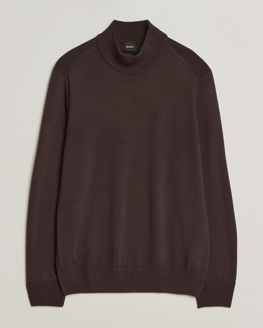BOSS ORANGE Avac Knitted Turtleneck Dark Brown – Marrón