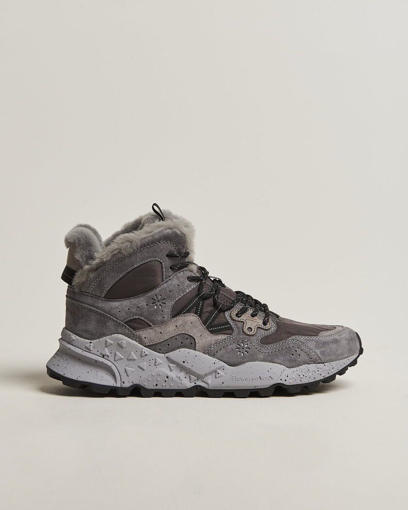 Flower Mountain Yamano 3 Mid Suede/Sherling Sneaker Grey – Gris