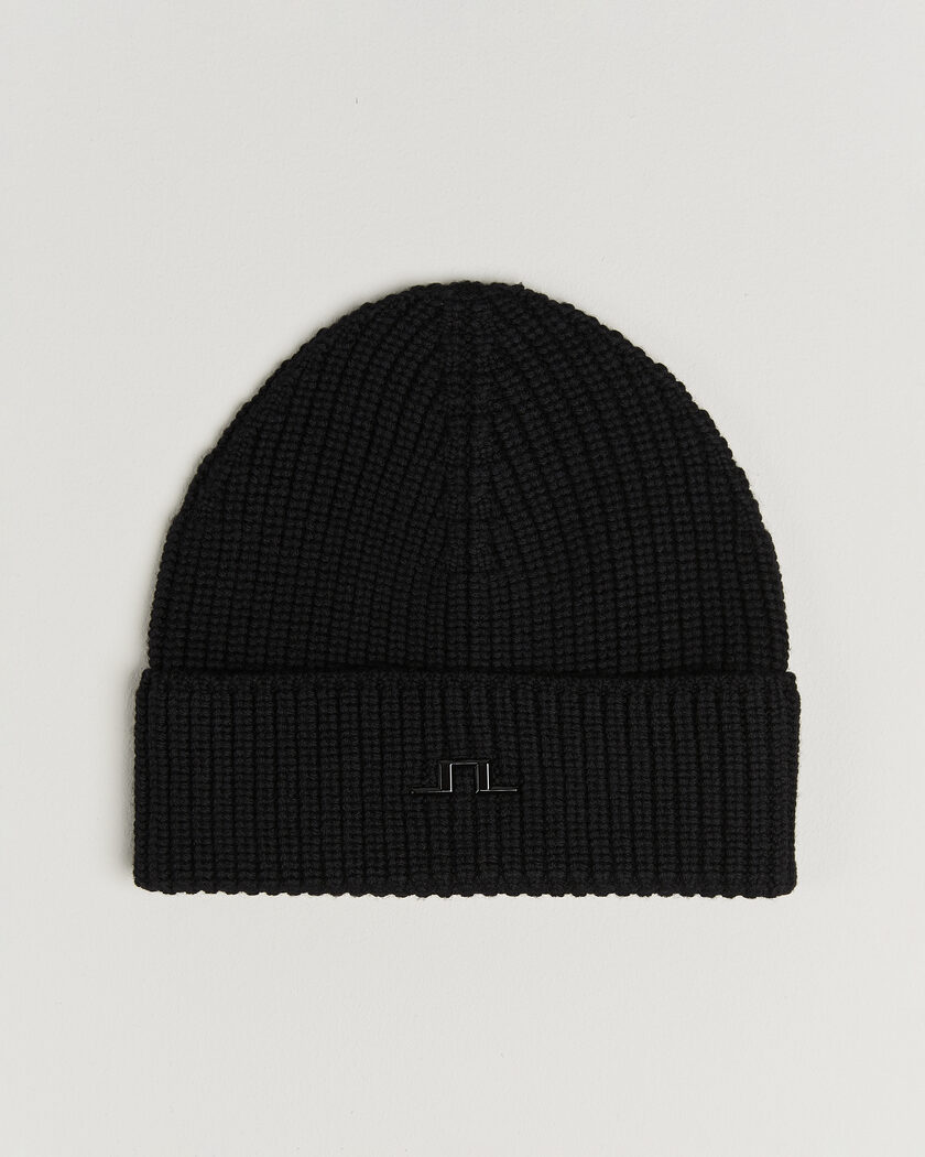 J.Lindeberg Merino Beanie Black – Negro