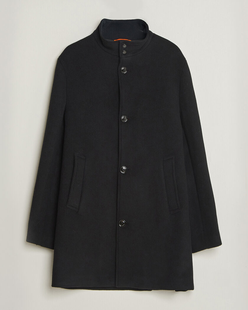 J.Lindeberg Lexon Wool Coat Black – Negro