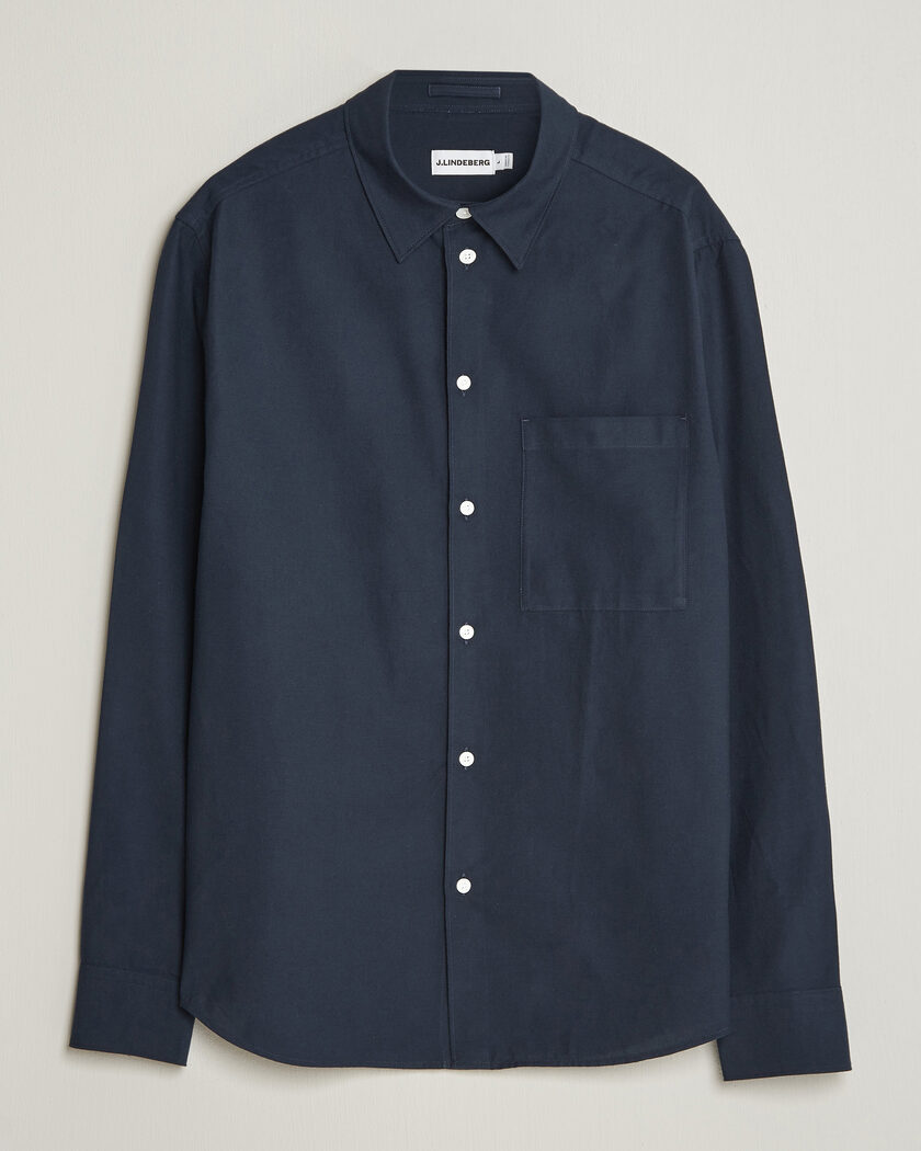 J.Lindeberg Marlon Flannel Shirt JL Navy – Azul