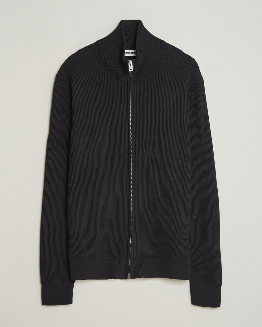 J.Lindeberg Alexis Cotton Full Zip Black – Negro