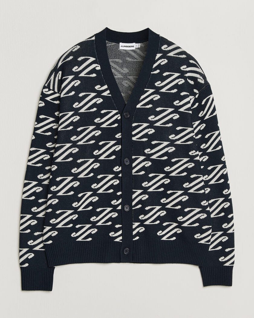J.Lindeberg Denny Jacquard Cardigan JL Navy – Azul