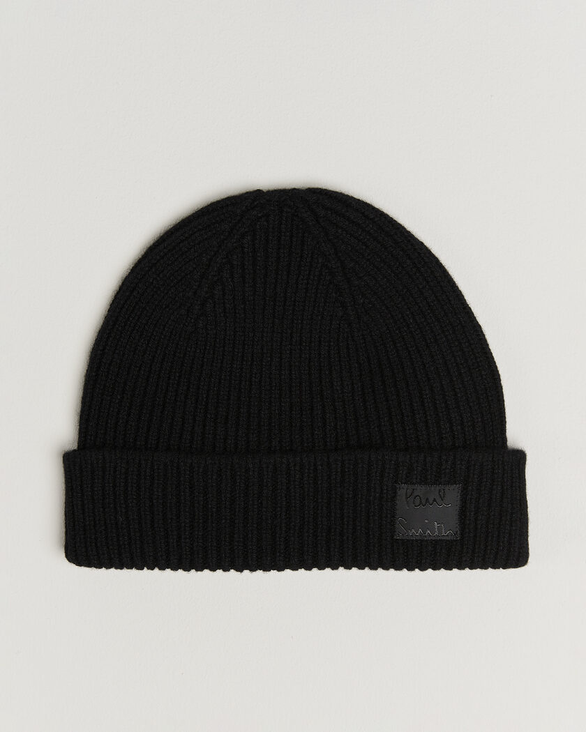 Paul Smith Cashmere Beanie Black – Negro