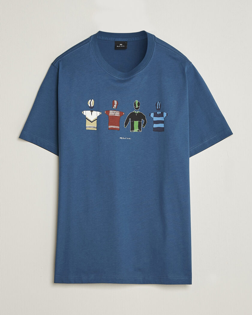 PS Paul Smith Cycle Jersey's Crew Neck T-Shirt Blue – Azul