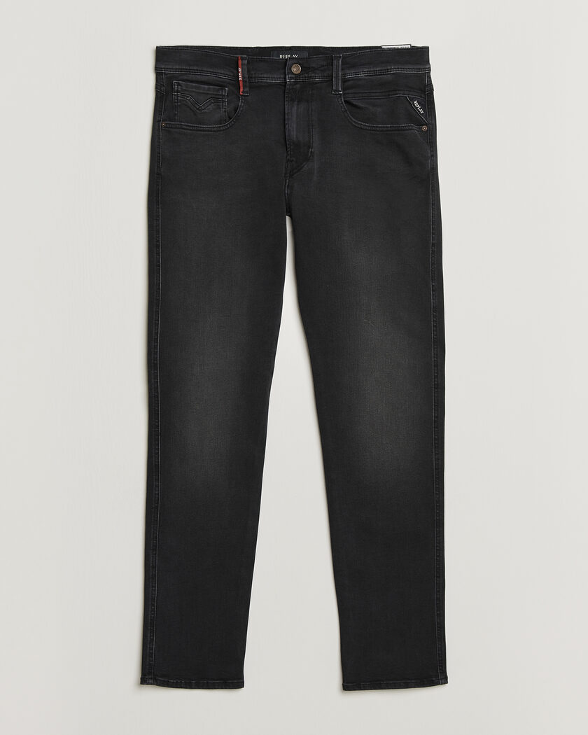 Replay Anbass Hyperflex Jeans Washed Black – Negro