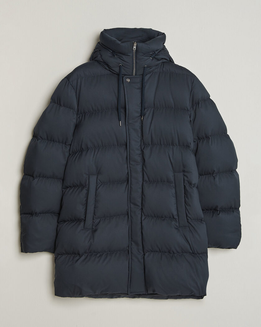 Herno Faux Fur Down Parka Navy – Azul
