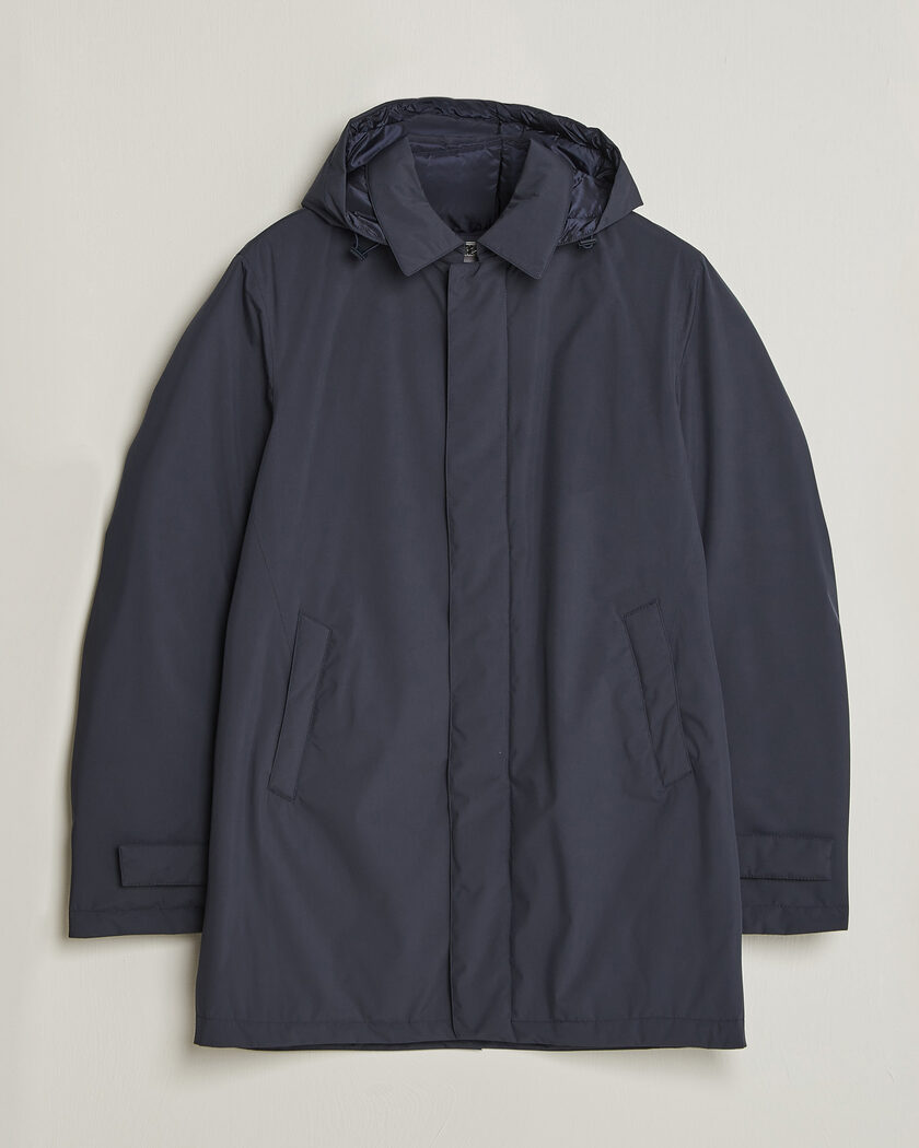 Herno Waterproof Nylon Coat Navy – Azul