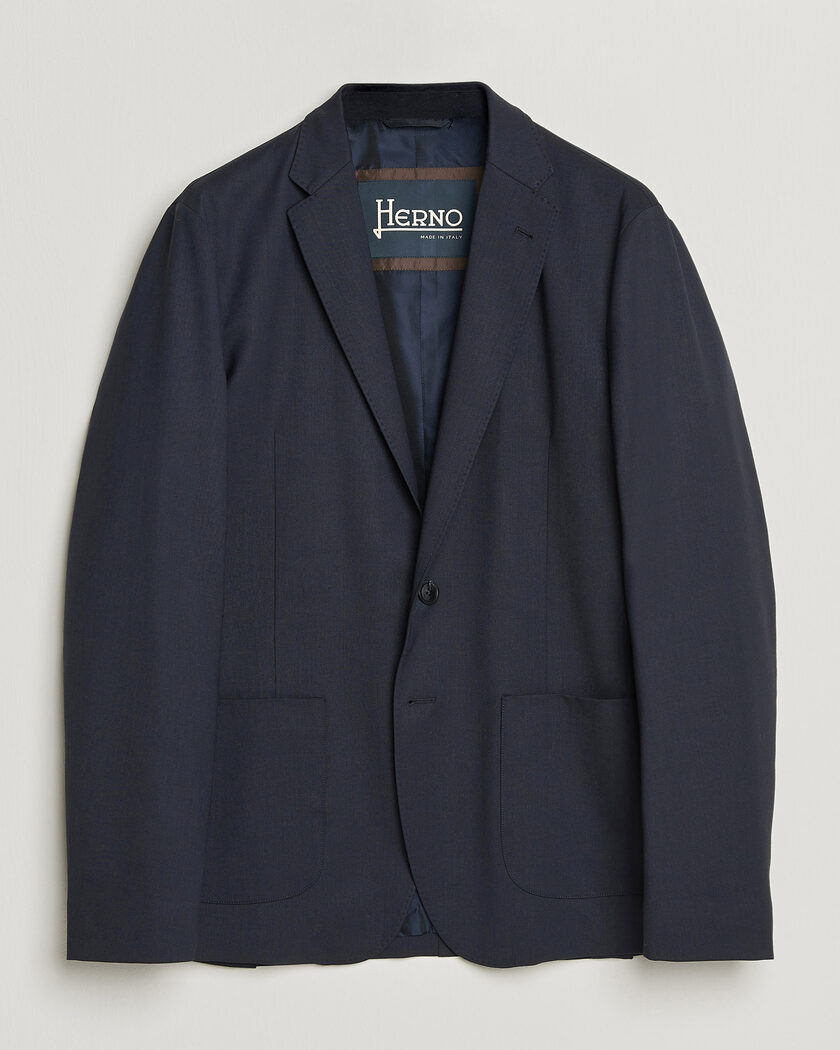 Herno Wool Blazer Navy – Azul