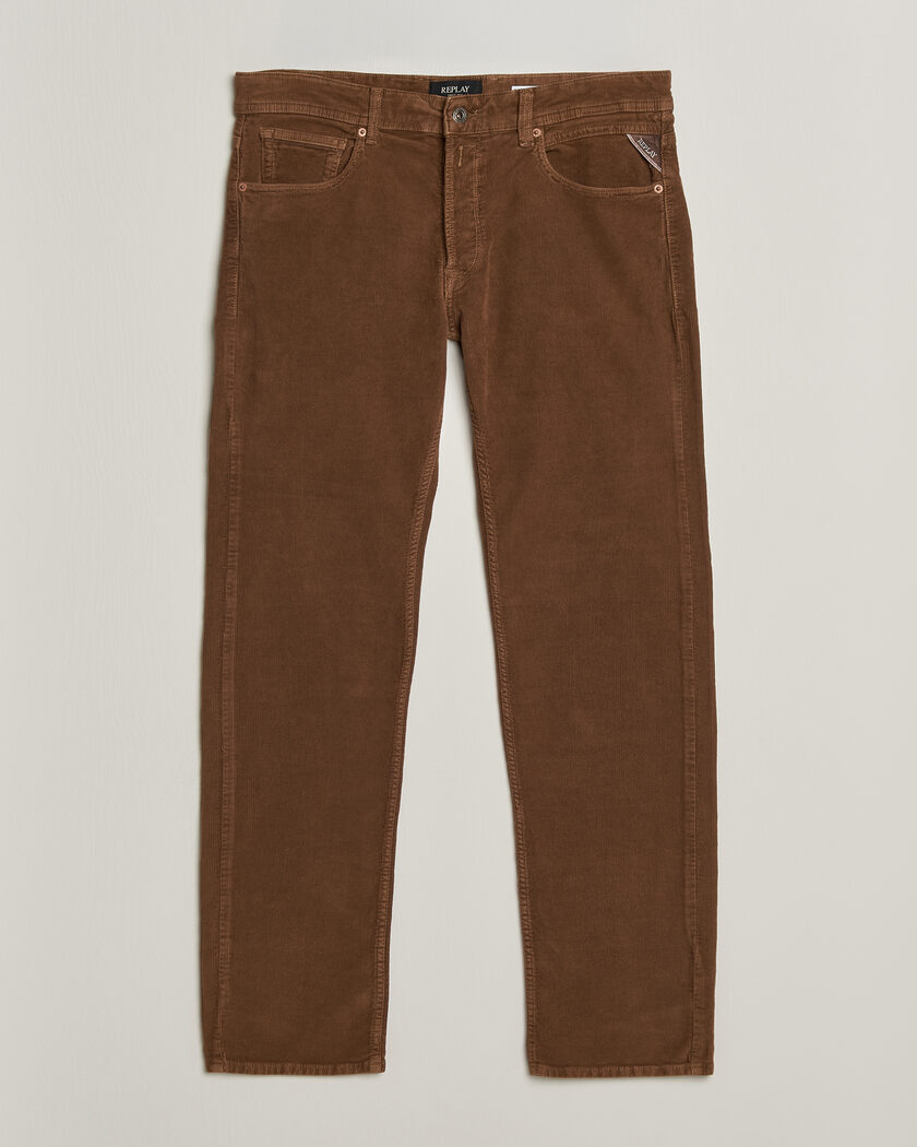 Replay Grover Corduroy 5-Pocket Pants Toffee Brown – Marrón
