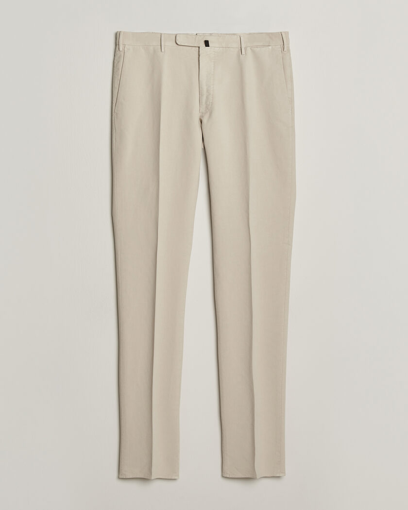 Incotex Slim Fit Soft Cotton Stretch Chinos Off White – Blanco