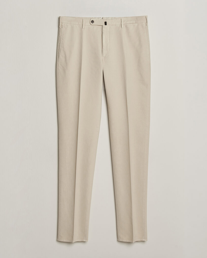  Incotex Regular Fit Soft Cotton Stretch Chinos Off White – Blanco