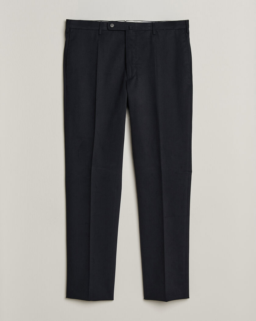 Incotex Regular Fit Cotton/Cashmere Trousers Navy – Azul