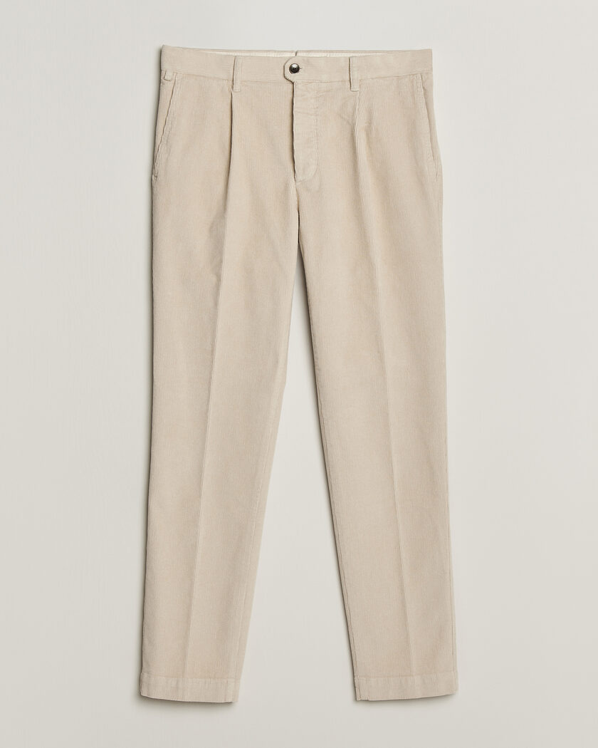 Incotex Regular Fit Washed Corduroy Slacks Off White – Blanco