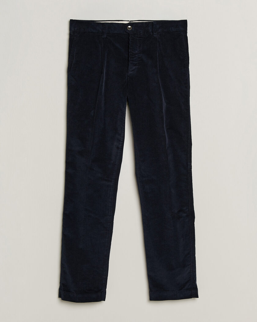 Incotex Regular Fit Washed Corduroy Slacks Navy – Azul
