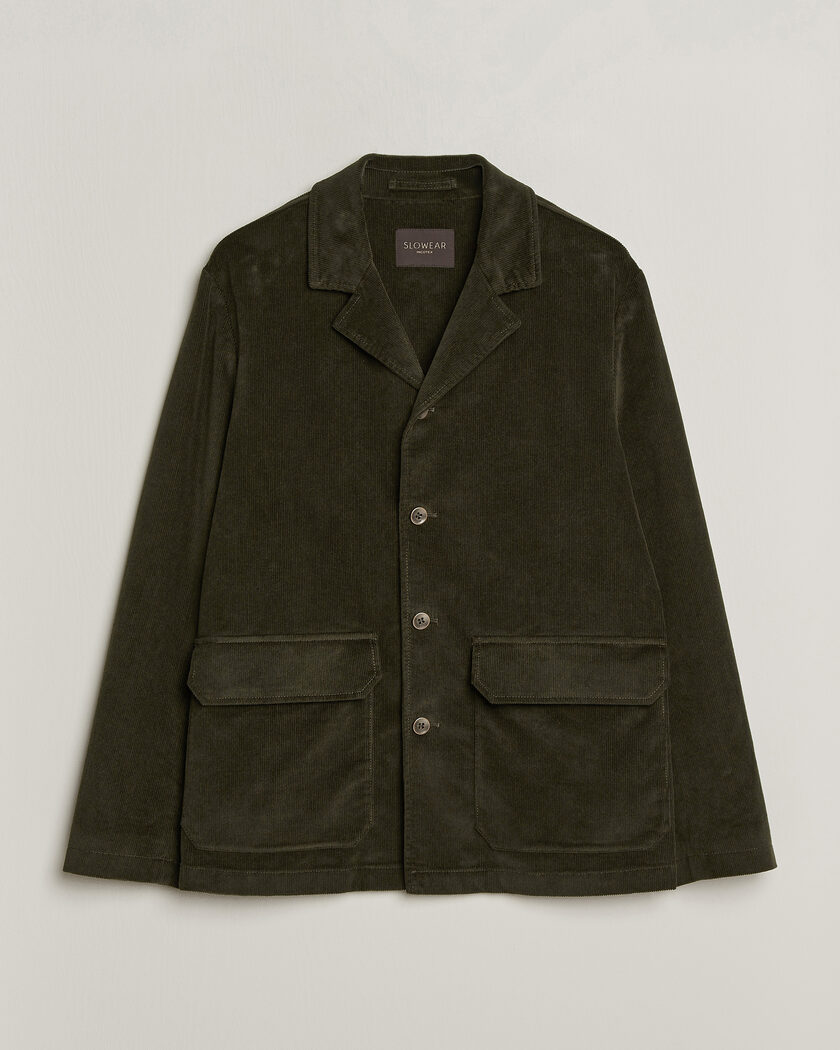 Incotex Corduroy Sports Jacket Forest Green – Verde
