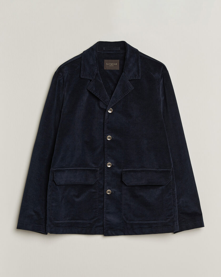 Incotex Corduroy Sports Jacket Navy – Azul